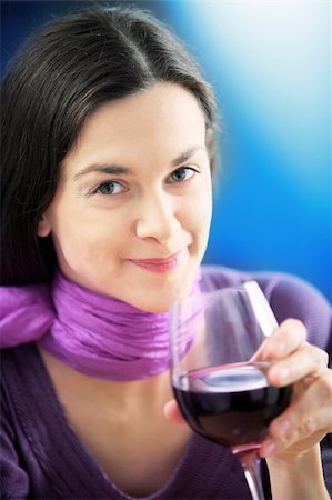 simsearch:400-08348807,k - Beautiful woman is drinking wine. Stock Photo - Budget Royalty-Free & Subscription, Code: 400-05097059