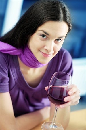 simsearch:400-08348807,k - Beautiful woman is drinking wine. Stock Photo - Budget Royalty-Free & Subscription, Code: 400-05097060
