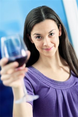simsearch:400-08348807,k - Beautiful woman is drinking wine. Stock Photo - Budget Royalty-Free & Subscription, Code: 400-05097061
