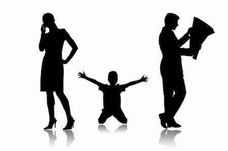 Parents which do not communicate with the child Stock Photo - Budget Royalty-Free & Subscription, Code: 400-05097192
