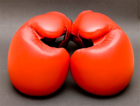 pair of red boxing gloves Stock Photo - Budget Royalty-Free & Subscription, Code: 400-05092624