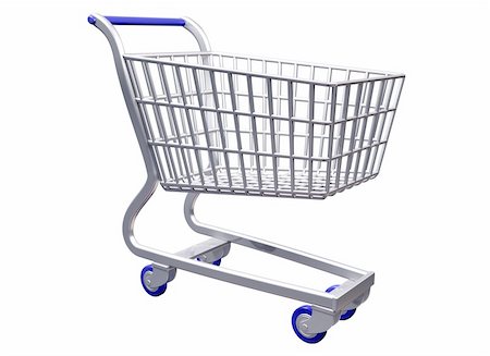 simsearch:700-01163575,k - Isolated illustration a stylized shopping cart three quarter view Stock Photo - Budget Royalty-Free & Subscription, Code: 400-05104998