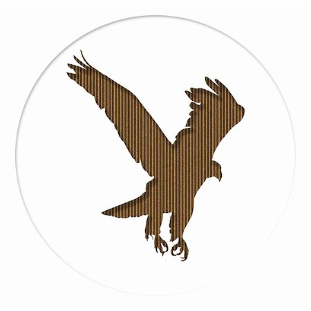 Silhouette of a flying eagle engraved on cardboard Stock Photo - Budget Royalty-Free & Subscription, Code: 400-05105083