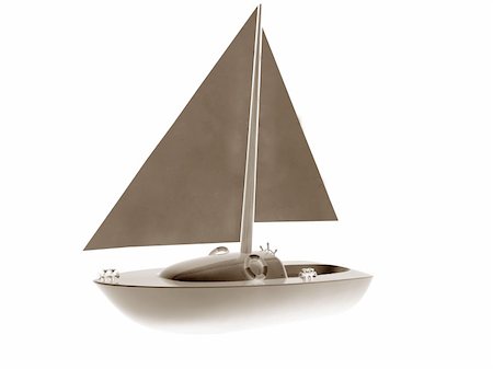 simsearch:400-05124606,k - ship. 3D yacht sport icon Stock Photo - Budget Royalty-Free & Subscription, Code: 400-05105347
