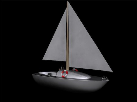 simsearch:400-05124606,k - ship. 3D yacht sport icon Stock Photo - Budget Royalty-Free & Subscription, Code: 400-05105348