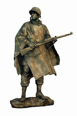 cut out statue of american soldier, can be used on any military theme Stock Photo - Budget Royalty-Free & Subscription, Code: 400-05105341