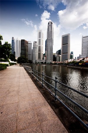The Singapore skyline from the Singapore River Stock Photo - Budget Royalty-Free & Subscription, Code: 400-05105990