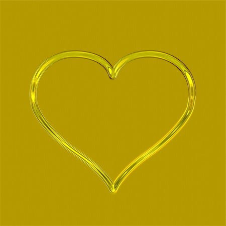 one glossy golden heart on a golden background Photographie de stock - Aubaine LD & Abonnement, Code: 400-05107221