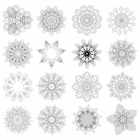 simsearch:400-08627385,k - Set of design elements, flowers Stock Photo - Budget Royalty-Free & Subscription, Code: 400-05108108