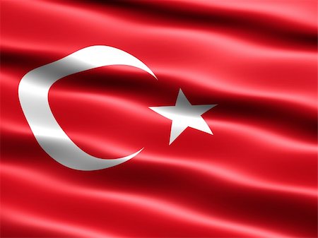 simsearch:400-04145172,k - Flag of Turkey, computer generated illustration with silky appearance and waves Stock Photo - Budget Royalty-Free & Subscription, Code: 400-05109015