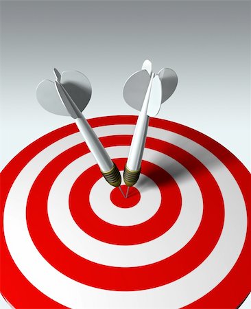 simsearch:400-04600474,k - two arrows on red target - business concept Stock Photo - Budget Royalty-Free & Subscription, Code: 400-05109296