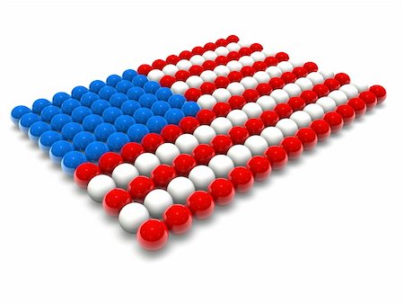 simsearch:400-06086537,k - Spheres USA flag Stock Photo - Budget Royalty-Free & Subscription, Code: 400-05109335