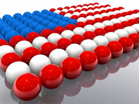 simsearch:400-06086537,k - Spheres USA flag Stock Photo - Budget Royalty-Free & Subscription, Code: 400-05109337