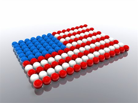 simsearch:400-06086537,k - Spheres USA flag Stock Photo - Budget Royalty-Free & Subscription, Code: 400-05109338