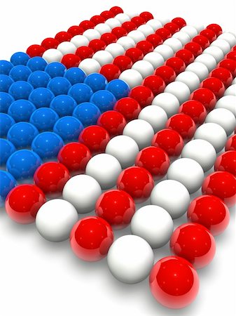 simsearch:400-06086537,k - Spheres USA flag Stock Photo - Budget Royalty-Free & Subscription, Code: 400-05109339