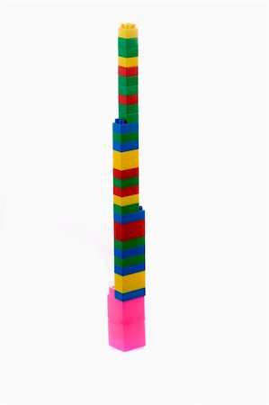 simsearch:400-06097126,k - A tower of toy building blocks Stock Photo - Budget Royalty-Free & Subscription, Code: 400-05103375