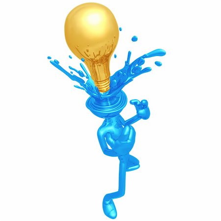 exploding light bulb - A Concept And Presentation Figure In 3D Stock Photo - Budget Royalty-Free & Subscription, Code: 400-05103457