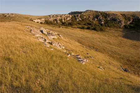 steppe - view series: hot summer  stone hill landscape Stock Photo - Budget Royalty-Free & Subscription, Code: 400-05114163