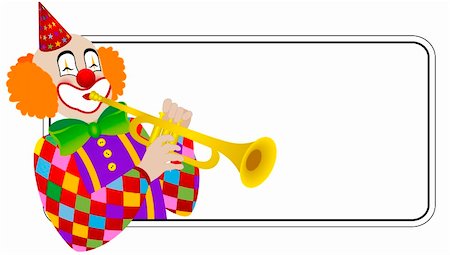 soloist - Clown the trumpeter – one of series of clowns musicians Stock Photo - Budget Royalty-Free & Subscription, Code: 400-05115047