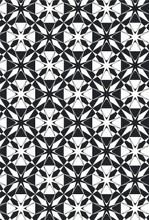 Star Damask Style Pattern Background - BW texture - Vector Include layer whit pattern design source Photographie de stock - Aubaine LD & Abonnement, Code: 400-05116150