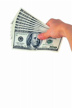 simsearch:400-04011910,k - Hand with money isolated on white background Stock Photo - Budget Royalty-Free & Subscription, Code: 400-05116443