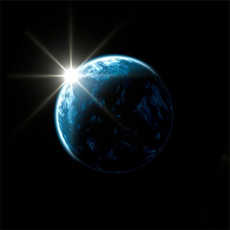 simsearch:400-04726836,k - An illustration of a nice blue planet Photographie de stock - Aubaine LD & Abonnement, Code: 400-05117252