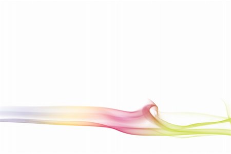 Colorful smoke curves isolated on white background Stock Photo - Budget Royalty-Free & Subscription, Code: 400-05119432