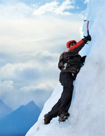 simsearch:400-05118687,k - A Mountain climber at Perito Moreno Glacier, Patagonia, Argentina Stock Photo - Budget Royalty-Free & Subscription, Code: 400-05119536