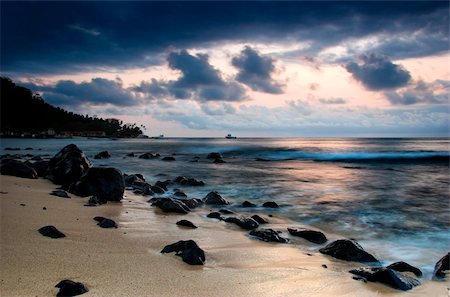 simsearch:400-05703164,k - Beautiful sunset of an amazing beach in Sao Tom? - Equator Stock Photo - Budget Royalty-Free & Subscription, Code: 400-05119824