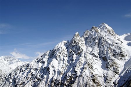 peaked cap - High Mountains. Caucasus. Tsey. Stock Photo - Budget Royalty-Free & Subscription, Code: 400-05119877