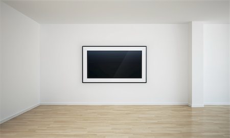 simsearch:400-05110360,k - 3d rendering of an empty room with a blank painting on the wall, which can easily be switched out with your own image. Photographie de stock - Aubaine LD & Abonnement, Code: 400-05110361