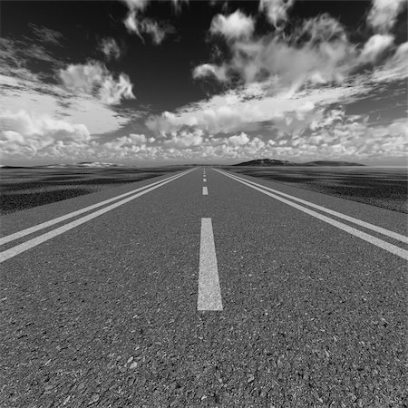 simsearch:400-05112302,k - road black and white color. A transport highway Stock Photo - Budget Royalty-Free & Subscription, Code: 400-05112302
