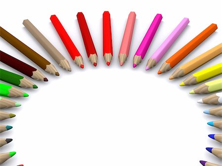 simsearch:400-04210608,k - colored pencils around. 3D Stock Photo - Budget Royalty-Free & Subscription, Code: 400-05113789