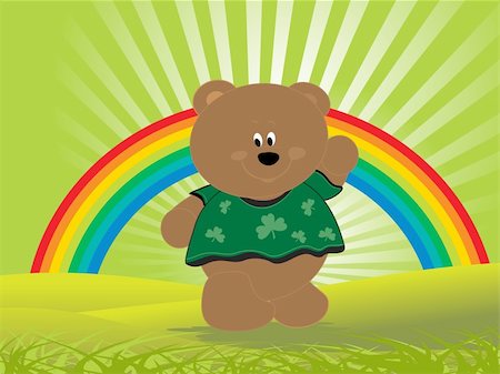 simsearch:400-05888197,k - teddy bear weaving hand and rainbow on the background Stock Photo - Budget Royalty-Free & Subscription, Code: 400-05124313