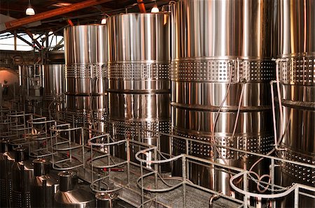 Wine making vats and equipment in tour of winery Stock Photo - Budget Royalty-Free & Subscription, Code: 400-05125048