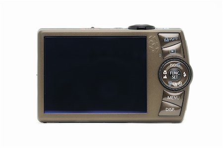 simsearch:400-04294580,k - Digital camera LCD screen in isolated white background Stock Photo - Budget Royalty-Free & Subscription, Code: 400-05126168