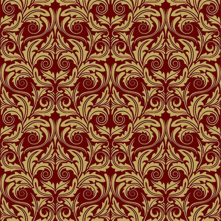 red and gold fabric for curtains - Gold seamless wallpaper Stock Photo - Budget Royalty-Free & Subscription, Code: 400-05126895