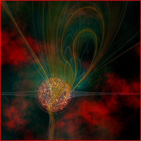 simsearch:400-04296357,k - Cosmic image of a large sun sending out huge colorful flares. Stock Photo - Budget Royalty-Free & Subscription, Code: 400-05127050