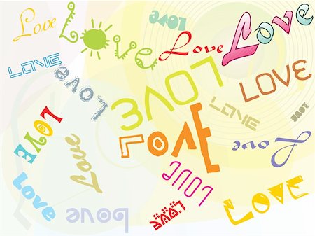 simsearch:400-04593420,k - abstract background with love text, vector illustration Stock Photo - Budget Royalty-Free & Subscription, Code: 400-05128635