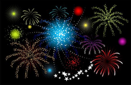 simsearch:400-04573554,k - Fireworks, holiday night Stock Photo - Budget Royalty-Free & Subscription, Code: 400-05129249