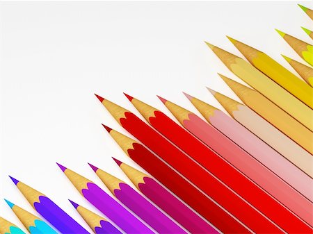 simsearch:400-04046903,k - fine image of colorful pencil rainbow composition background Stock Photo - Budget Royalty-Free & Subscription, Code: 400-05121184