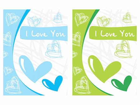 simsearch:400-04593420,k - abstract pair of heart-shape card Stock Photo - Budget Royalty-Free & Subscription, Code: 400-05121263
