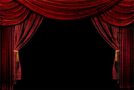 simsearch:400-05279963,k - Old fashioned, elegant theater stage with velvet curtains. Foto de stock - Super Valor sin royalties y Suscripción, Código: 400-05121327