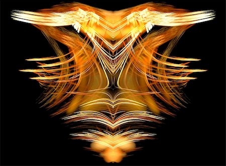 presentation backgrounds of gold - Abstract fire figure, basis for a tattoo. Stock Photo - Budget Royalty-Free & Subscription, Code: 400-05121518