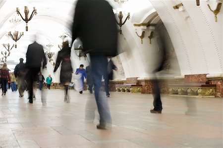 Subway station. Motion blur Stock Photo - Budget Royalty-Free & Subscription, Code: 400-05121679