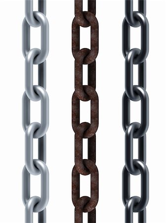 simsearch:400-07578126,k - isolated seamless set of chains Stock Photo - Budget Royalty-Free & Subscription, Code: 400-05122284