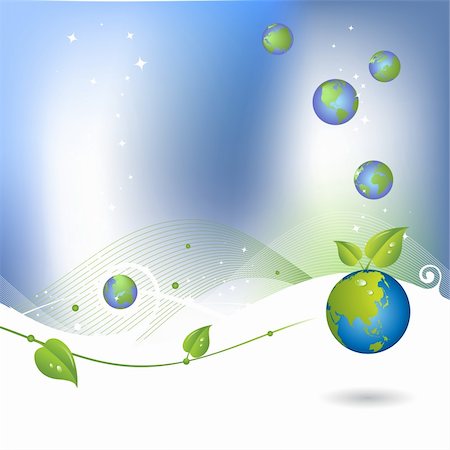 Environment background with globe icon Stock Photo - Budget Royalty-Free & Subscription, Code: 400-05122663