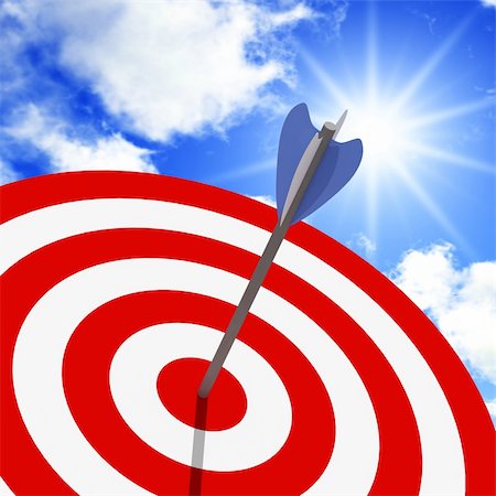 simsearch:400-04600474,k - classic target 3d with arrow metaphoric success background Stock Photo - Budget Royalty-Free & Subscription, Code: 400-05122854