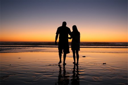 Couple Walks in Sunse Stock Photo - Budget Royalty-Free & Subscription, Code: 400-05123006