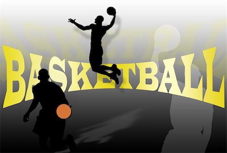 simsearch:400-04264730,k - Basketball background with players silhouettes and writing Foto de stock - Super Valor sin royalties y Suscripción, Código: 400-05134241